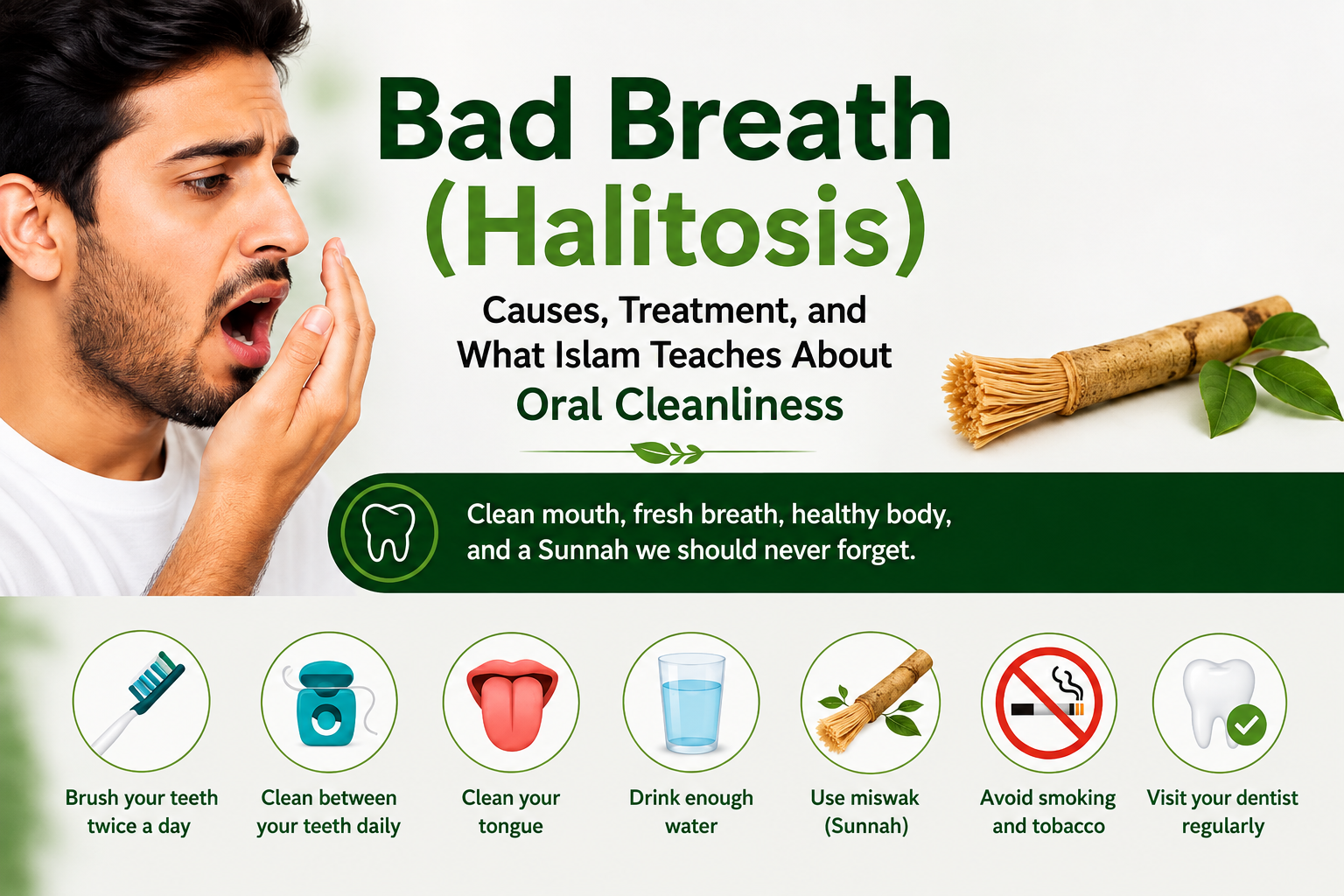 Basic understanding of oral hygiene, bad breath, and the importance of keeping the mouth and teeth clean. No medical knowledge is required.