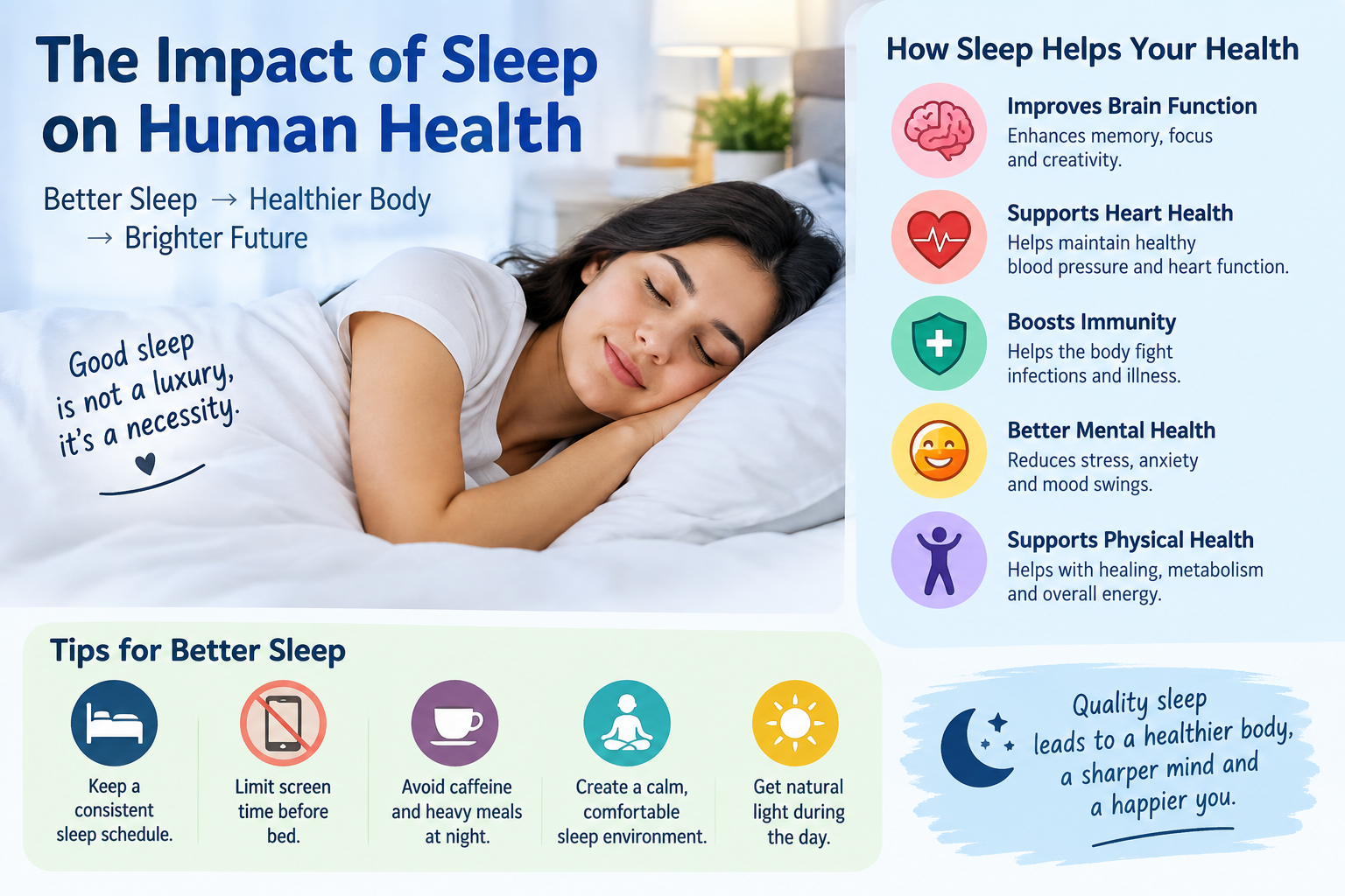 A basic understanding of sleep, its importance, and the recommended amount of sleep is needed to understand its effects on human health.