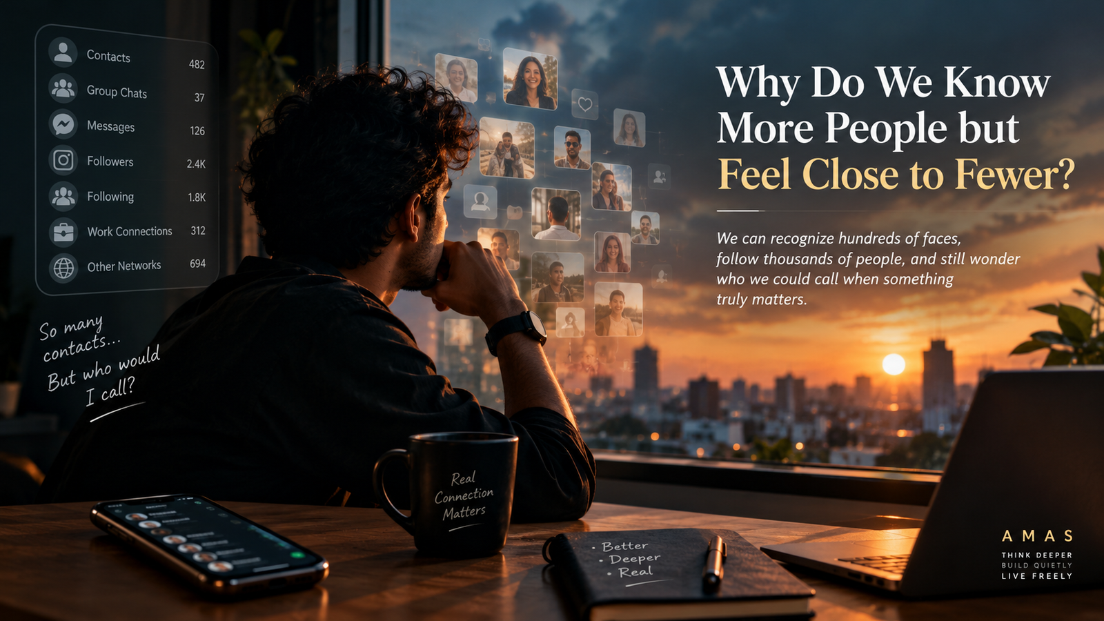 WHY DO WE KNOW MORE PEOPLE BUT FEEL CLOSE TO FEWER?